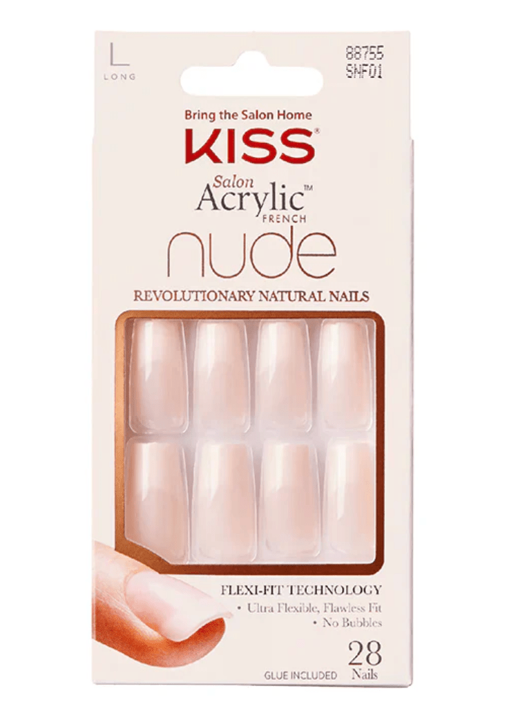 KISS Gel Fantasy & Acrylic French Nude Nails – Premium Finish - Beauty Exchange Beauty Supply