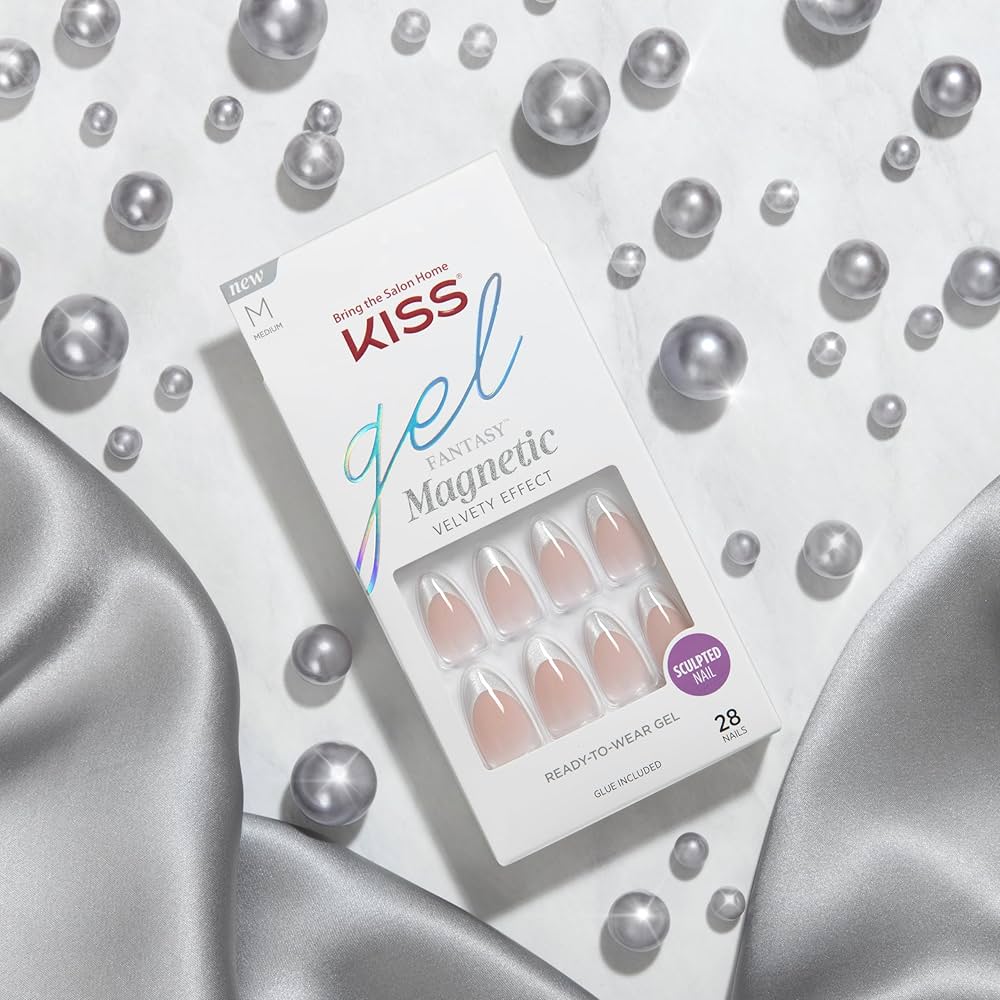 KISS Gel Fantasy Magnetic Press - On Nails – Gloss Finish - Beauty Exchange Beauty Supply
