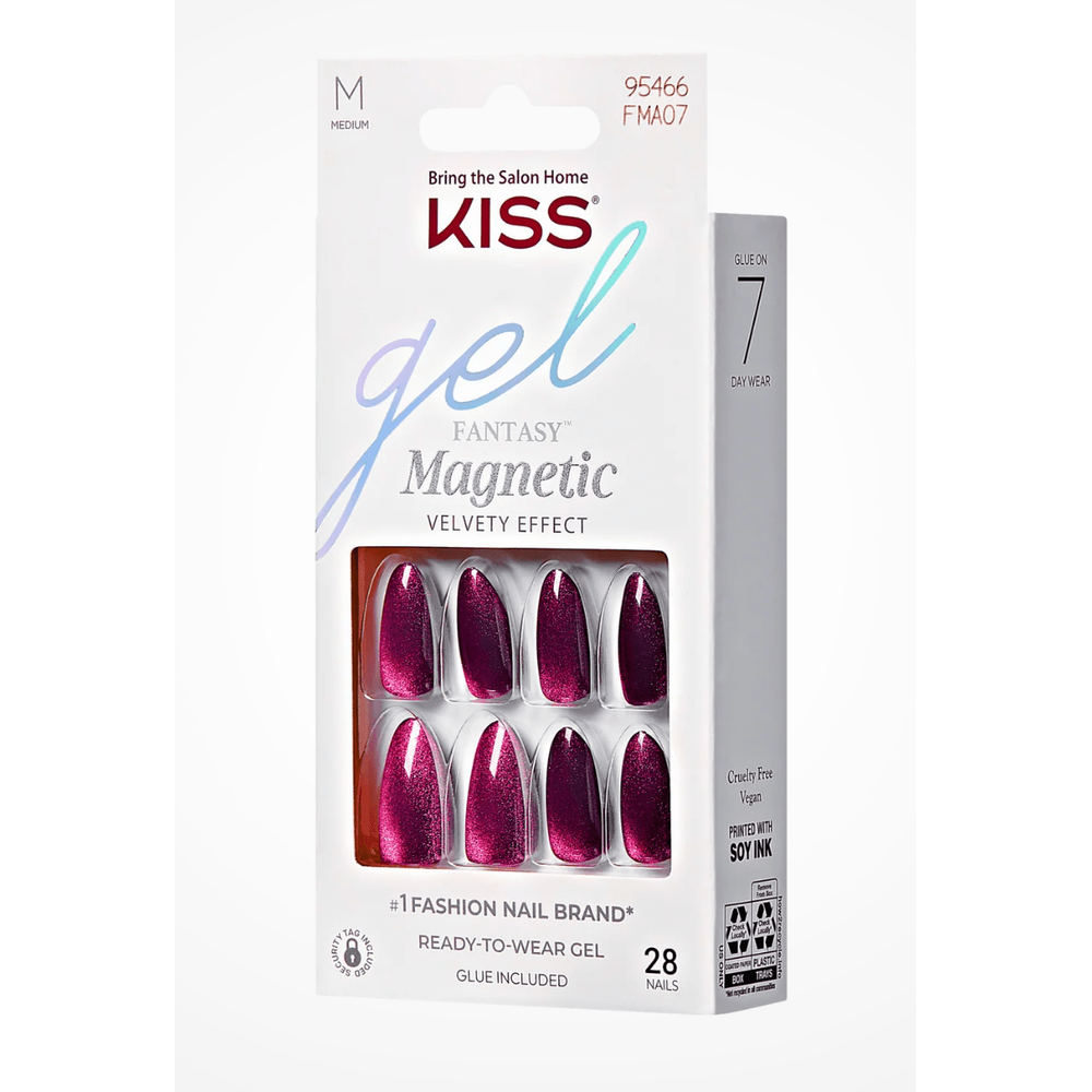 KISS Gel Fantasy Magnetic Press - On Nails – Gloss Finish - Beauty Exchange Beauty Supply