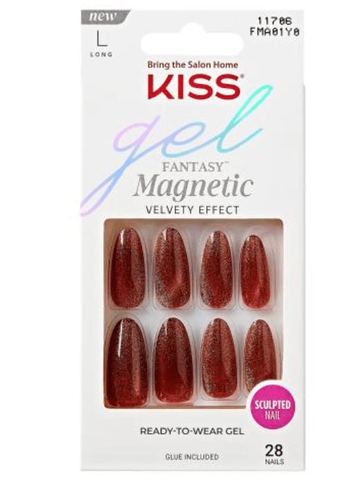 KISS Gel Fantasy Magnetic Press - On Nails – Gloss Finish - Beauty Exchange Beauty Supply