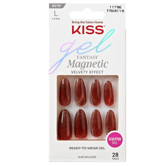 KISS Gel Fantasy Magnetic Press - On Nails – Gloss Finish - Beauty Exchange Beauty Supply