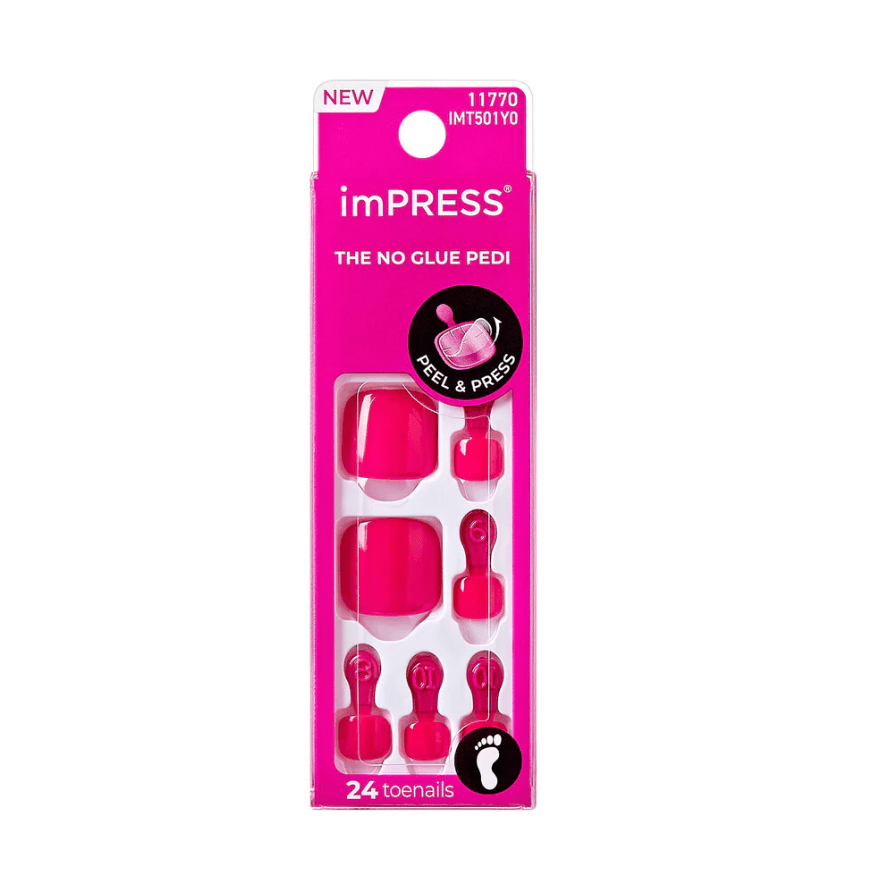 KISS imPRESS No Glue Pedi French Tip – 30 Pcs - Beauty Exchange Beauty Supply