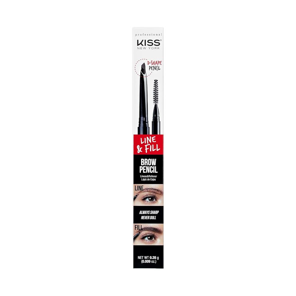 KISS Line & Fill Brow Pencil – 0.26g - Beauty Exchange Beauty Supply