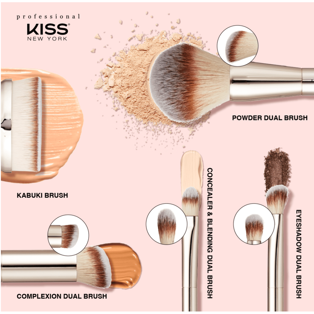 Kiss New York Dual Ended Makeup Brushes - Beauty Exchange Beauty Supply