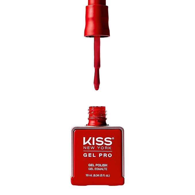 Kiss New York Gel Pro – "Are You Red - dy?" Gel Nail Polish (10ml) – Soak - Off UV/LED, HEMA - Free, TPO - Free - Beauty Exchange Beauty Supply