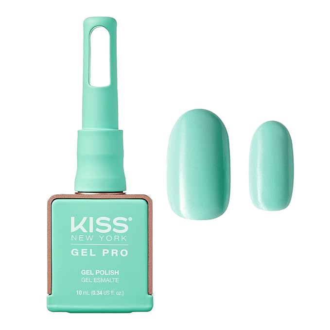 Kiss New York Gel Pro Gel Nail Polish (10ml) – "Apple Mint," "Sky Diving," "Just Blue," "Midnight Rain" – Soak - Off UV/LED, HEMA - Free, TPO - Free - Beauty Exchange Beauty Supply