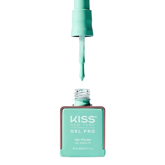 Kiss New York Gel Pro Gel Nail Polish (10ml) – "Apple Mint," "Sky Diving," "Just Blue," "Midnight Rain" – Soak - Off UV/LED, HEMA - Free, TPO - Free - Beauty Exchange Beauty Supply