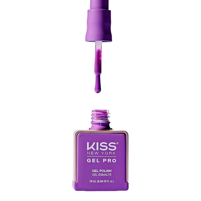 Kiss New York Gel Pro Gel Nail Polish (10ml) – "Paint It Black," "Astonishing," "Purple Rain," "Iconic Neon," "He's Not Here," "Jersey Shore" – Soak - Off UV/LED, HEMA - Free, TPO - Free - Beauty Exchange Beauty Supply