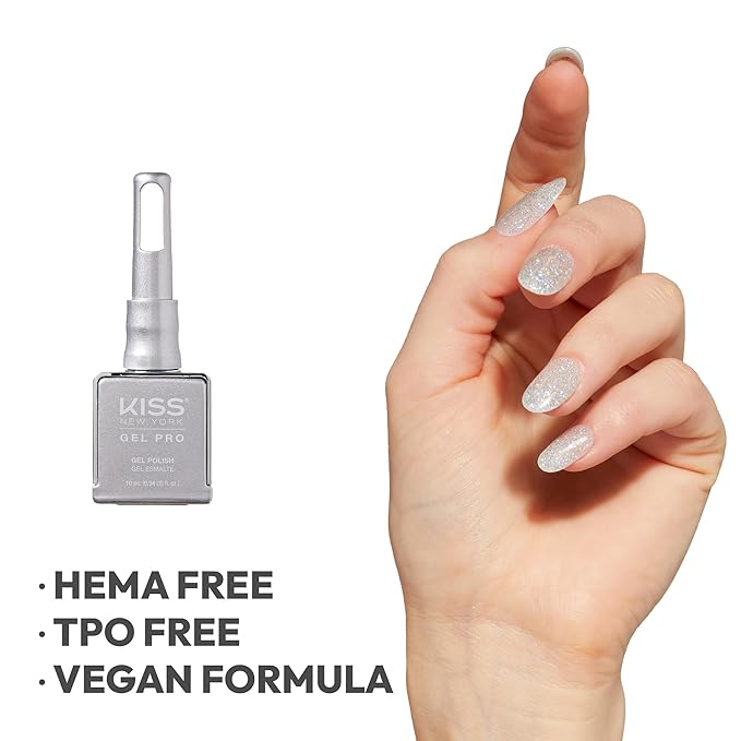 Kiss New York Gel Pro – "Glow Up" Gel Nail Polish (10ml) – Soak - Off UV/LED, HEMA - Free, TPO - Free - Beauty Exchange Beauty Supply