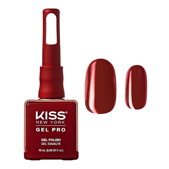 Kiss New York Gel Pro – "Merlot" Gel Nail Polish (10ml) – Soak - Off UV/LED, HEMA - Free, TPO - Free - Beauty Exchange Beauty Supply