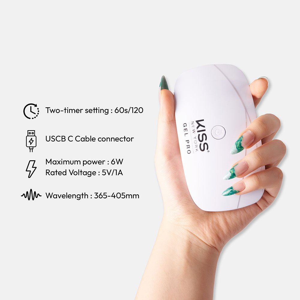 Kiss New York Gel Pro UV Gel Nail Lamp - Compact - Beauty Exchange Beauty Supply