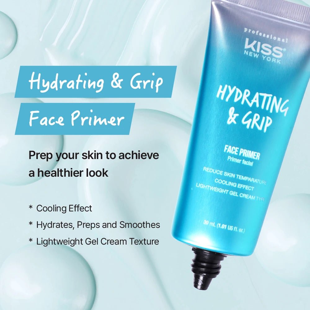 KISS New York Professional Hydrating & Grip Face Primer – Cooling Effect | 30ml / 1.01 fl oz - Beauty Exchange Beauty Supply