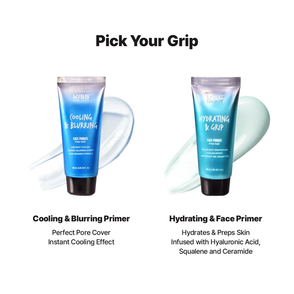 KISS New York Professional Hydrating & Grip Face Primer – Cooling Effect | 30ml / 1.01 fl oz - Beauty Exchange Beauty Supply