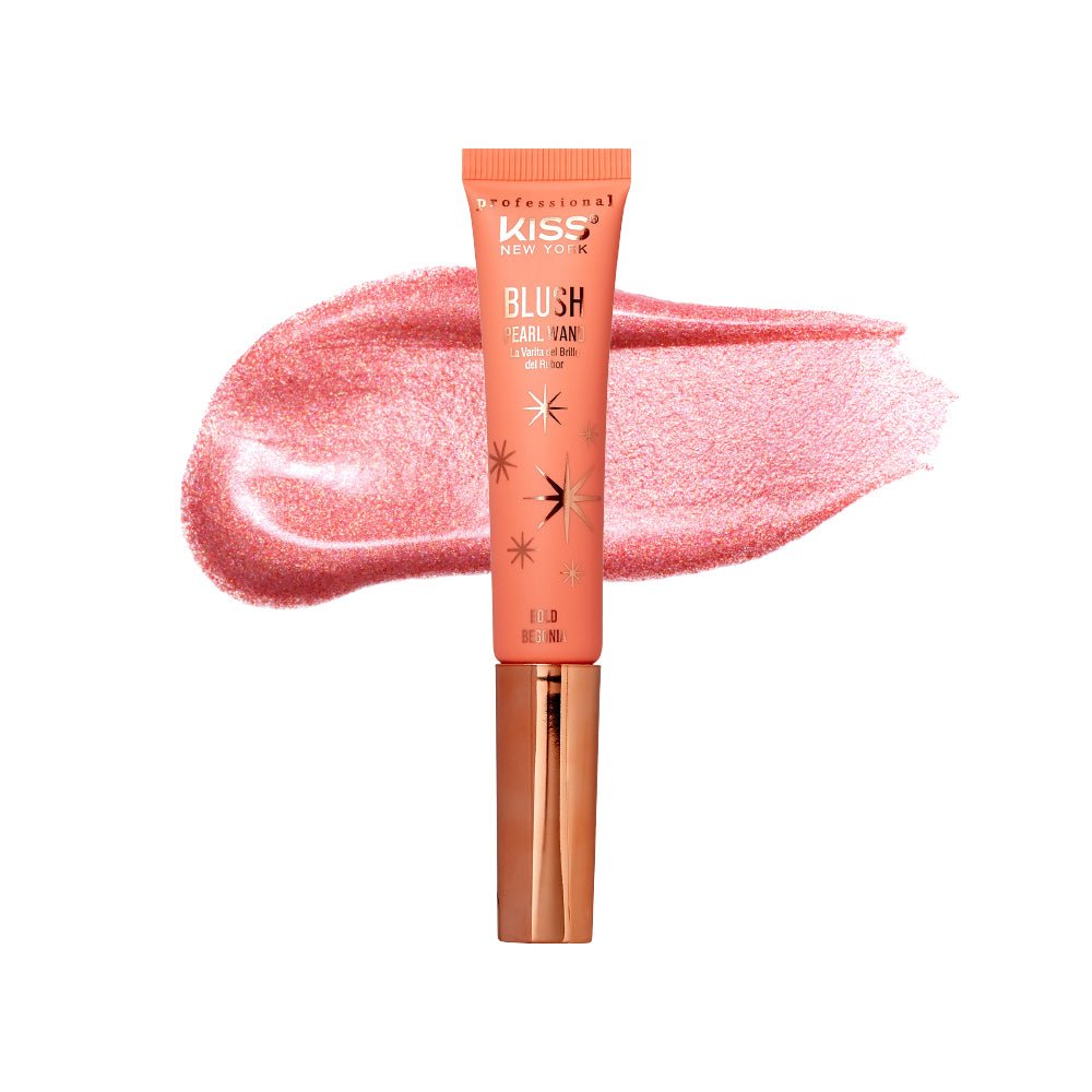 KISS NEW YORK PROFESSIONAL – Pearl Blush Wand | Radiant Finish + Cushion Applicator | Shades 02–05 - Beauty Exchange Beauty Supply