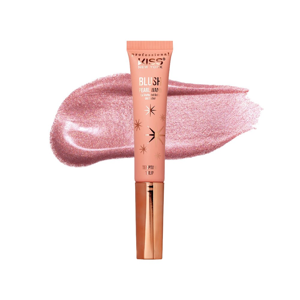KISS NEW YORK PROFESSIONAL – Pearl Blush Wand | Radiant Finish + Cushion Applicator | Shades 02–05 - Beauty Exchange Beauty Supply