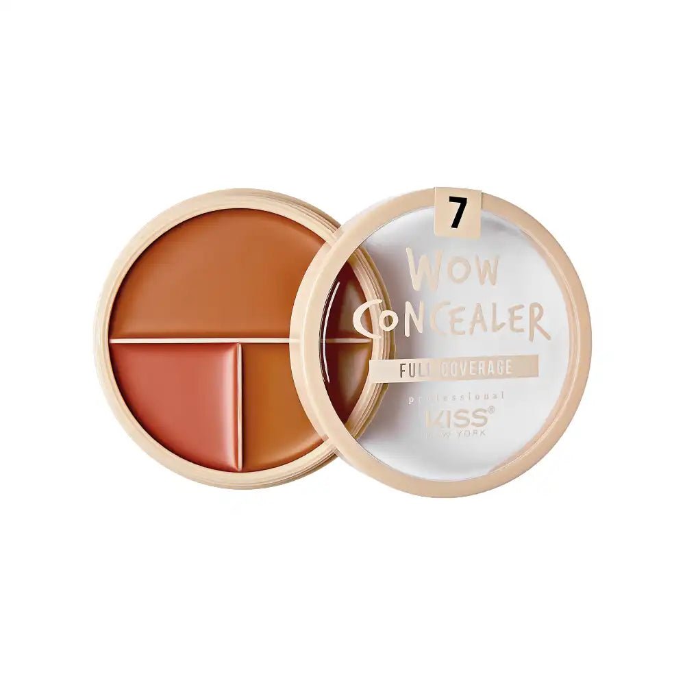 KISS NEW YORK PROFESSIONAL – Wow Concealer | Tri Color | Full Coverage | Shades 05–10 - Beauty Exchange Beauty Supply