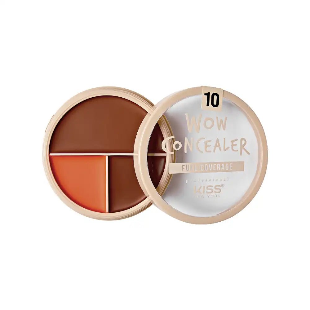 KISS NEW YORK PROFESSIONAL – Wow Concealer | Tri Color | Full Coverage | Shades 05–10 - Beauty Exchange Beauty Supply