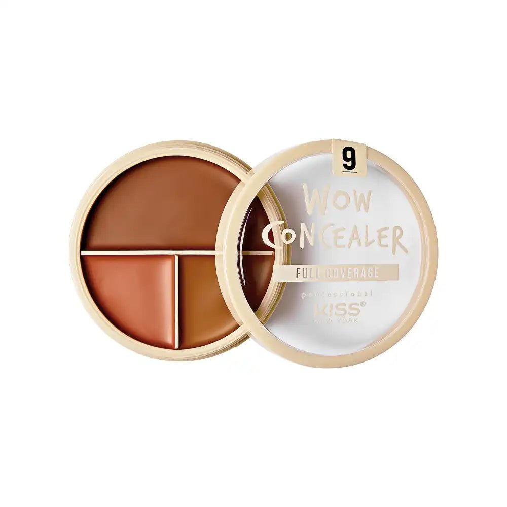 KISS NEW YORK PROFESSIONAL – Wow Concealer | Tri Color | Full Coverage | Shades 05–10 - Beauty Exchange Beauty Supply