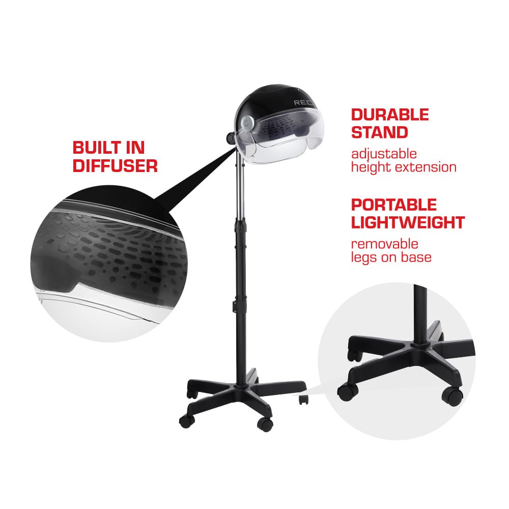 Kiss Red Pro 3000 Ceramic Stand Hood Dryer - Beauty Exchange Beauty Supply