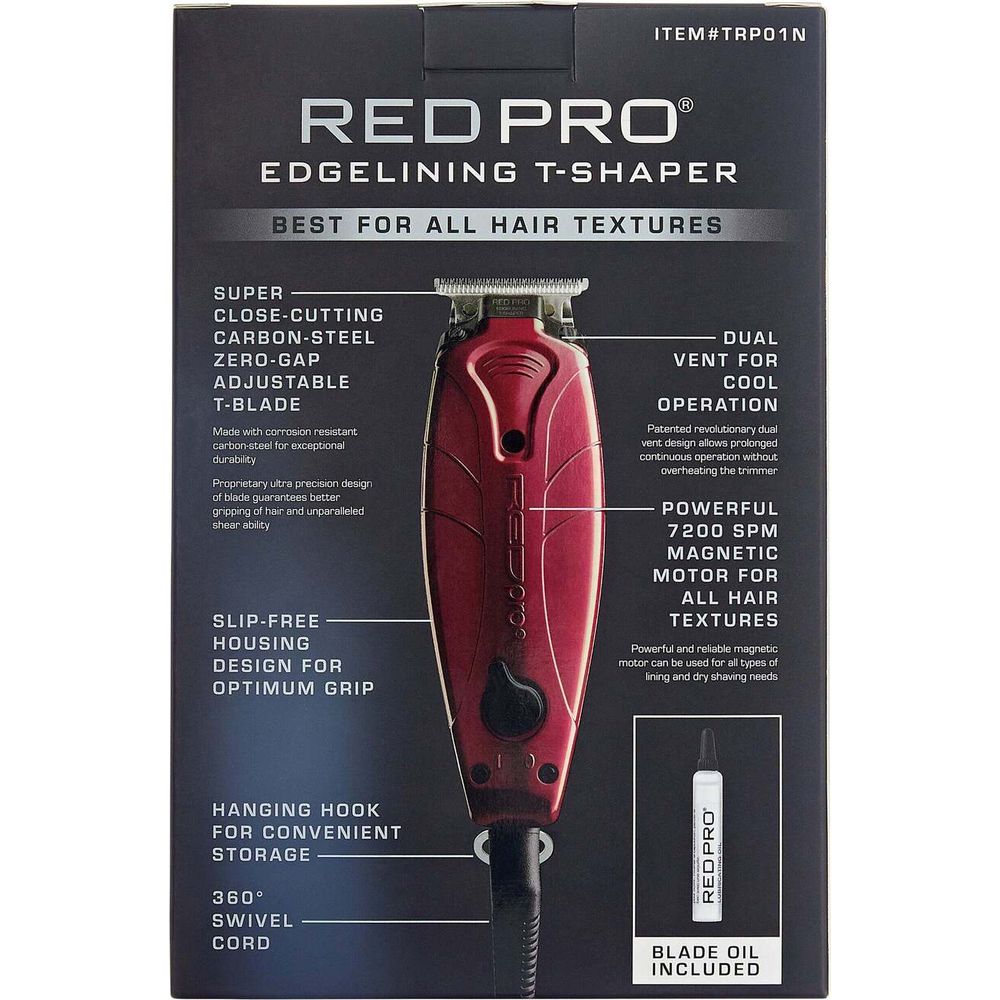 Kiss Red Pro Edgelining T-Shaper Hair Trimmer - Beauty Exchange Beauty Supply