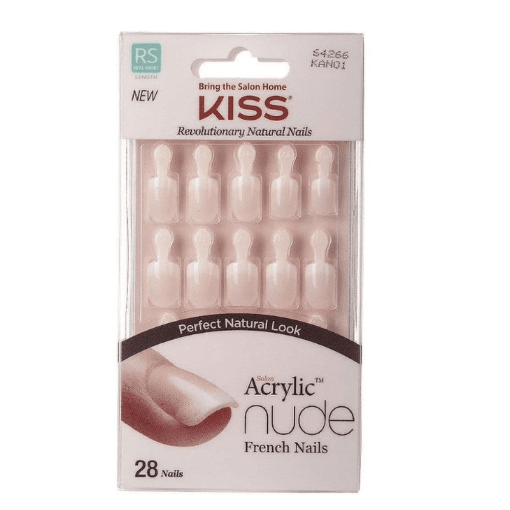 KISS Salon Acrylic Natural Nails – KAN Series | 28 Nails + Glue Included (Styles 03, 07) - Beauty Exchange Beauty Supply