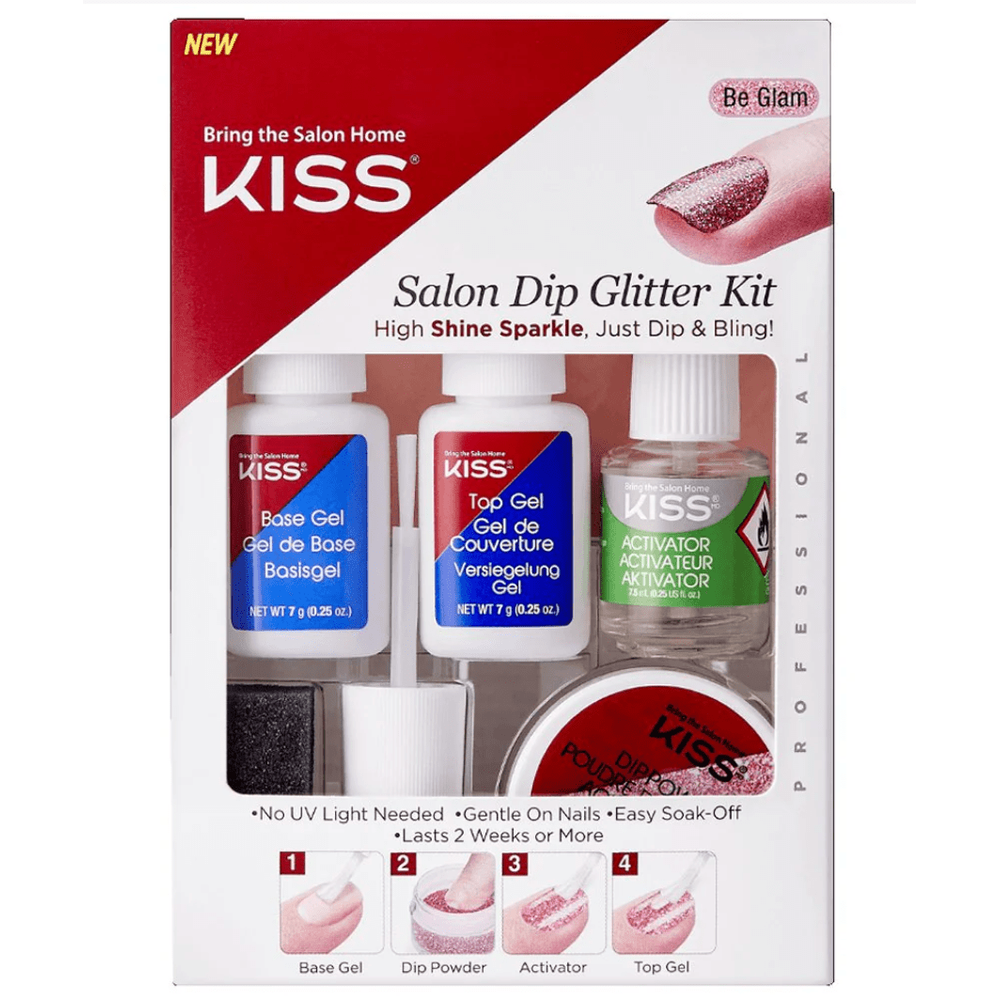 KISS Salon Dip Glitter Nail Kit - Beauty Exchange Beauty Supply