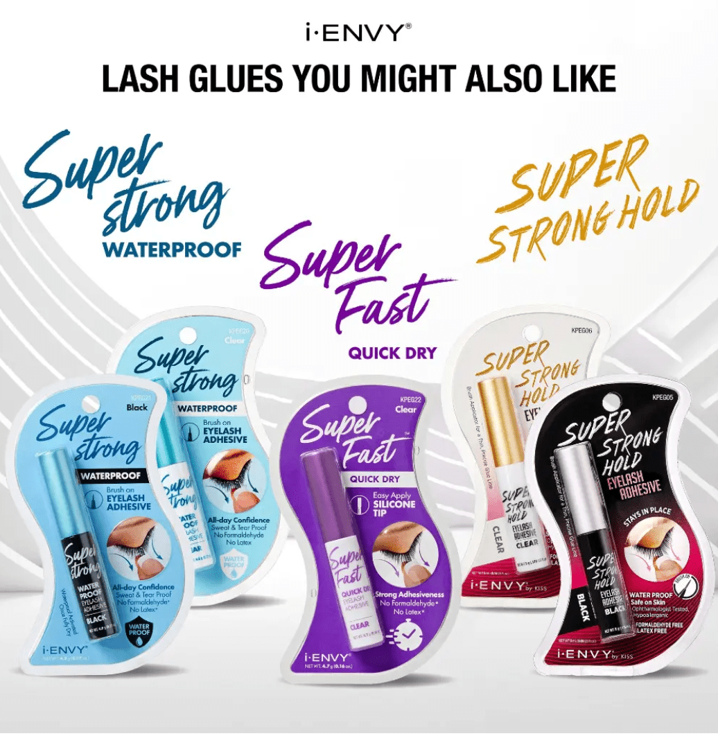 Kiss Super Strong Waterproof Clear Lash Glue – 4.8g - Beauty Exchange Beauty Supply