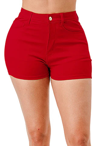 Dodo High Rise Stretch Color Shorts - Reg