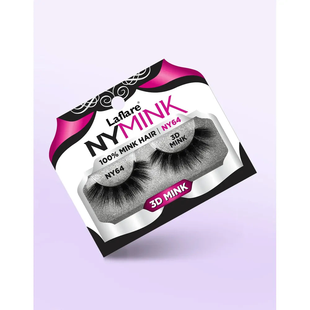 Laflare 3D NY Mink Max Volume Lashes – Styles 11 to 28 | 25mm, 100% Real Mink Hair, Bold, Lightweight & Reusable - Beauty Exchange Beauty Supply