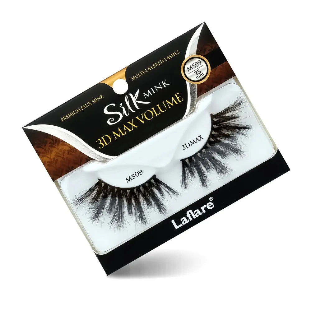 Laflare 3D Silk Mink Max Volume Lashes – Styles 01 to 14 | 25mm, Faux Mink, Ultra - Fluffy & Bold, Reusable, Lightweight Luxury - Beauty Exchange Beauty Supply