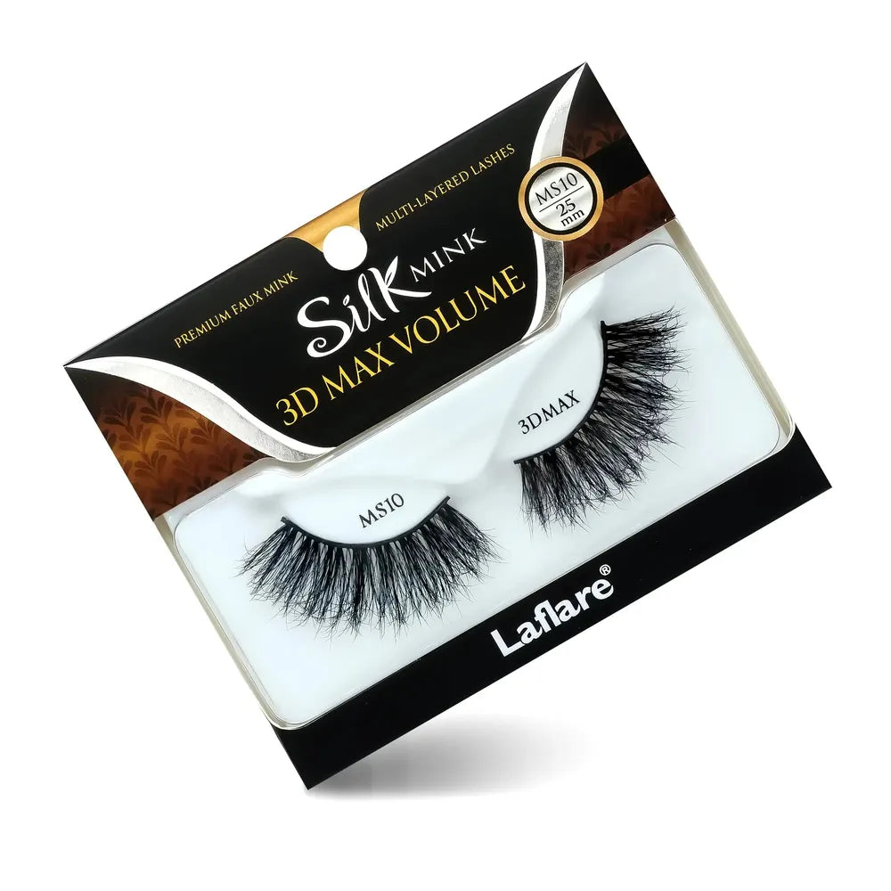 Laflare 3D Silk Mink Max Volume Lashes – Styles 01 to 14 | 25mm, Faux Mink, Ultra - Fluffy & Bold, Reusable, Lightweight Luxury - Beauty Exchange Beauty Supply
