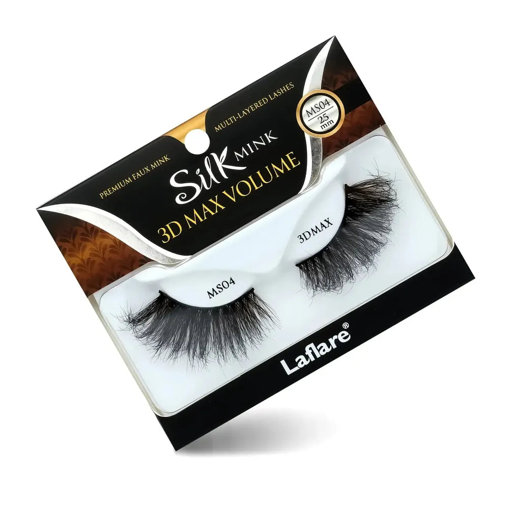 Laflare 3D Silk Mink Max Volume Lashes – Styles 01 to 14 | 25mm, Faux Mink, Ultra - Fluffy & Bold, Reusable, Lightweight Luxury - Beauty Exchange Beauty Supply