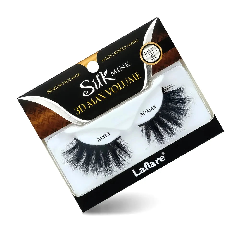 Laflare 3D Silk Mink Max Volume Lashes – Styles 01 to 14 | 25mm, Faux Mink, Ultra - Fluffy & Bold, Reusable, Lightweight Luxury - Beauty Exchange Beauty Supply