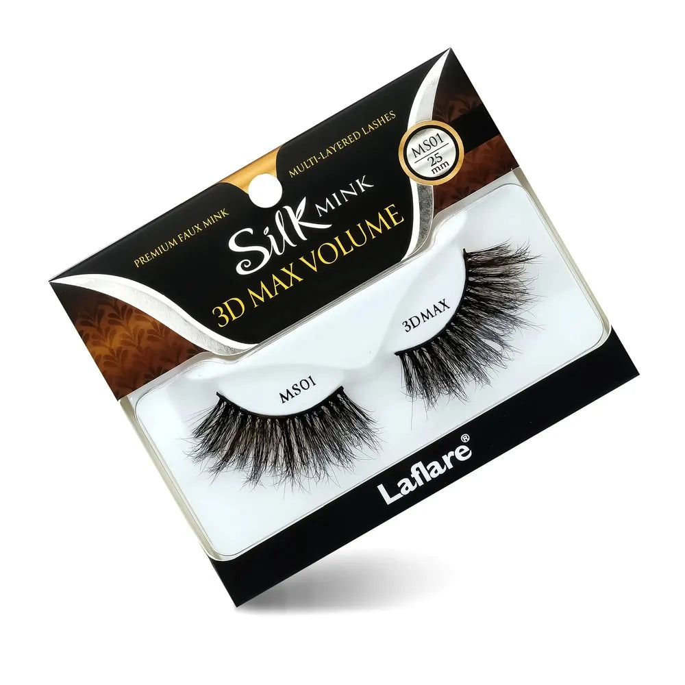 Laflare 3D Silk Mink Max Volume Lashes – Styles 01 to 14 | 25mm, Faux Mink, Ultra - Fluffy & Bold, Reusable, Lightweight Luxury - Beauty Exchange Beauty Supply