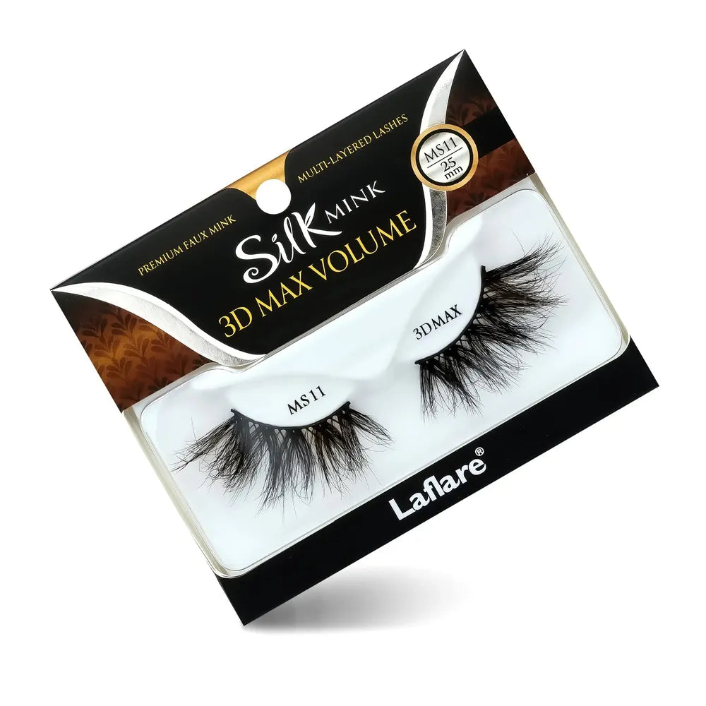 Laflare 3D Silk Mink Max Volume Lashes – Styles 01 to 14 | 25mm, Faux Mink, Ultra - Fluffy & Bold, Reusable, Lightweight Luxury - Beauty Exchange Beauty Supply