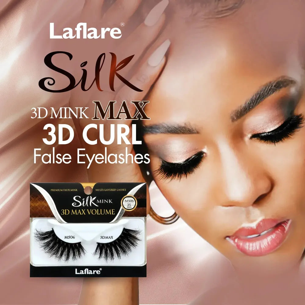 Laflare 3D Silk Mink Max Volume Lashes – Styles 01 to 14 | 25mm, Faux Mink, Ultra - Fluffy & Bold, Reusable, Lightweight Luxury - Beauty Exchange Beauty Supply
