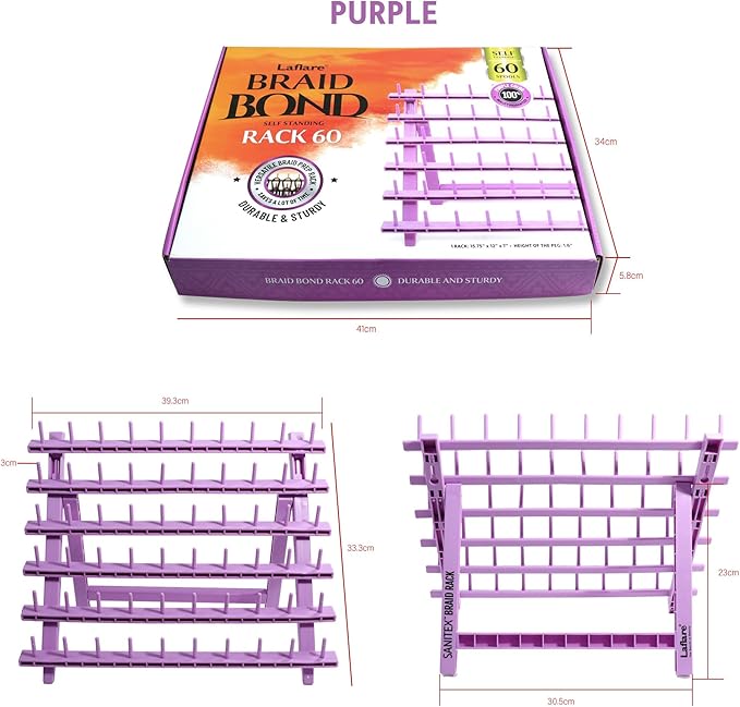 Laflare Braid Rack PP Hair Stand – 60 Spools - Beauty Exchange Beauty Supply