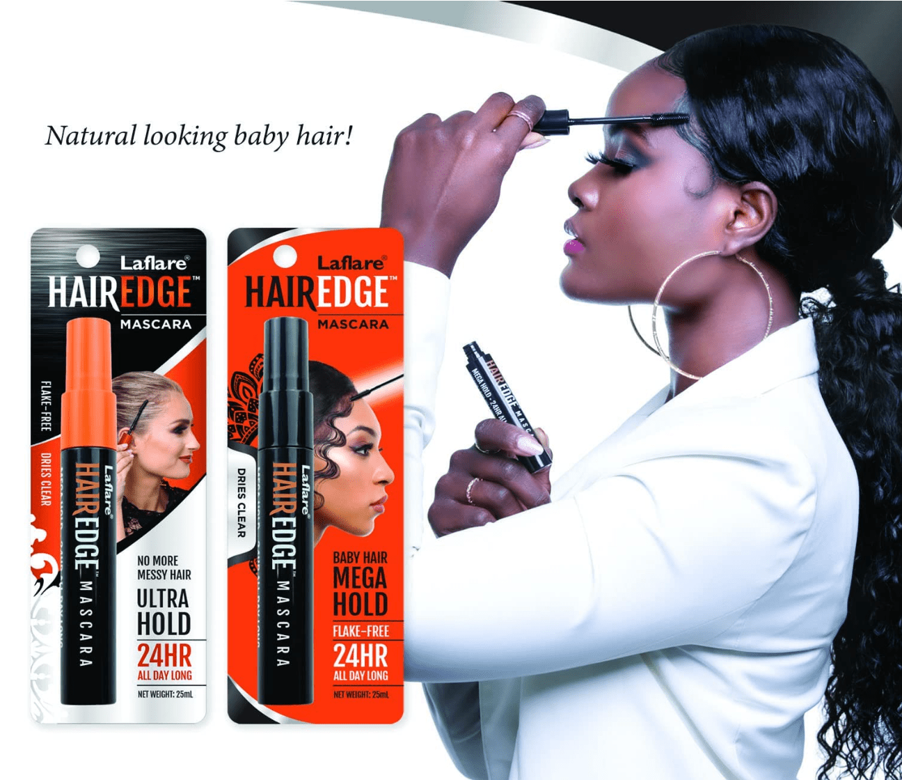 Laflare HAIREDGE Mascara Clear Edge Control Gel – 25ml - Beauty Exchange Beauty Supply