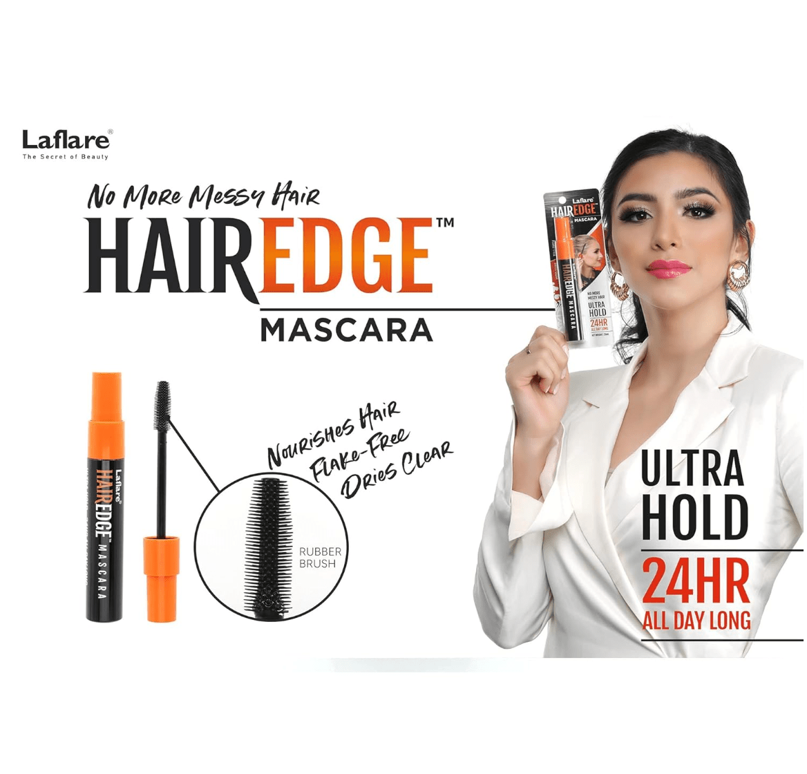Laflare HAIREDGE Mascara Clear Edge Control Gel – 25ml - Beauty Exchange Beauty Supply