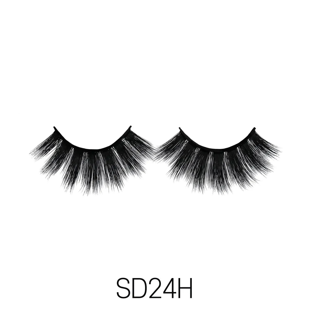 Laflare USA 3D Faux Mink Lashes – Styles 21E, 21F, 24F, 24H | 100% Premium Silk, Lightweight, Soft Volume & Reusable - Beauty Exchange Beauty Supply
