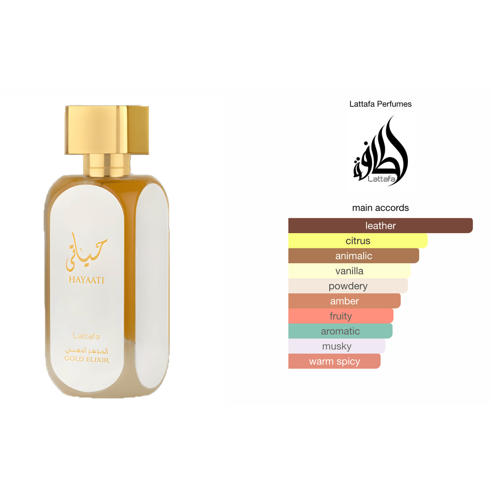 Lattafa Hayaati Gold Elixir Unisex Perfume Spray – 3.4 oz - Beauty Exchange Beauty Supply