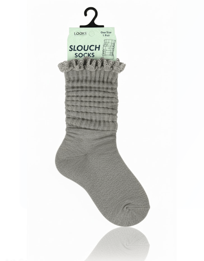 Looks Adult Lace Slouch Socks - Beauty Exchange Beauty Supply