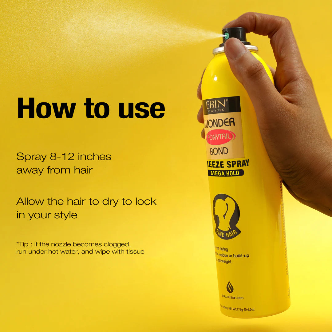 Ebin Wonder Ponytail Bond Freeze Spray