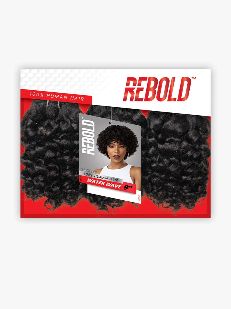 Sensationnel Rebold 100% Human Hair 3pcs - Water Wave 9”