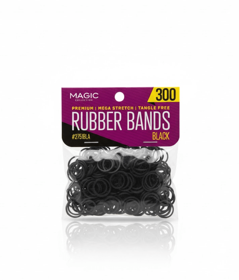 Magic Collection Black Rubber Bands – Assorted Sizes - Beauty Exchange Beauty Supply