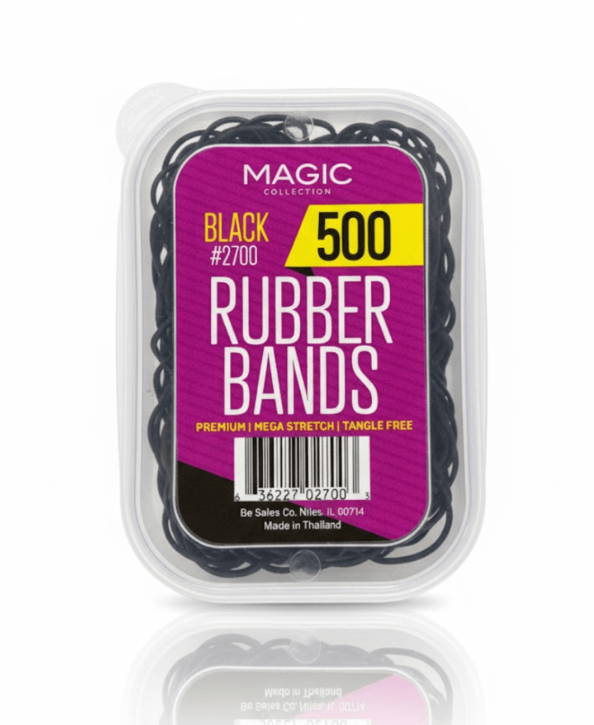 Magic Collection Black Rubber Bands – Assorted Sizes - Beauty Exchange Beauty Supply
