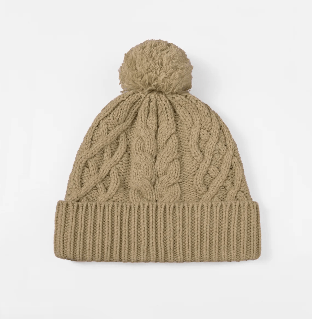 Magic Collection Cable Knit Pom Pom Beanie - Assorted - Beauty Exchange Beauty Supply
