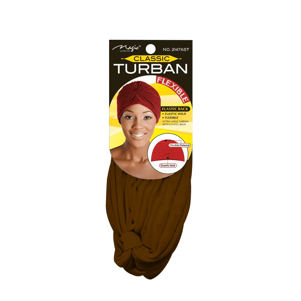 Magic Collection Classic Turban Elastic Hold & Flexible Style - Beauty Exchange Beauty Supply