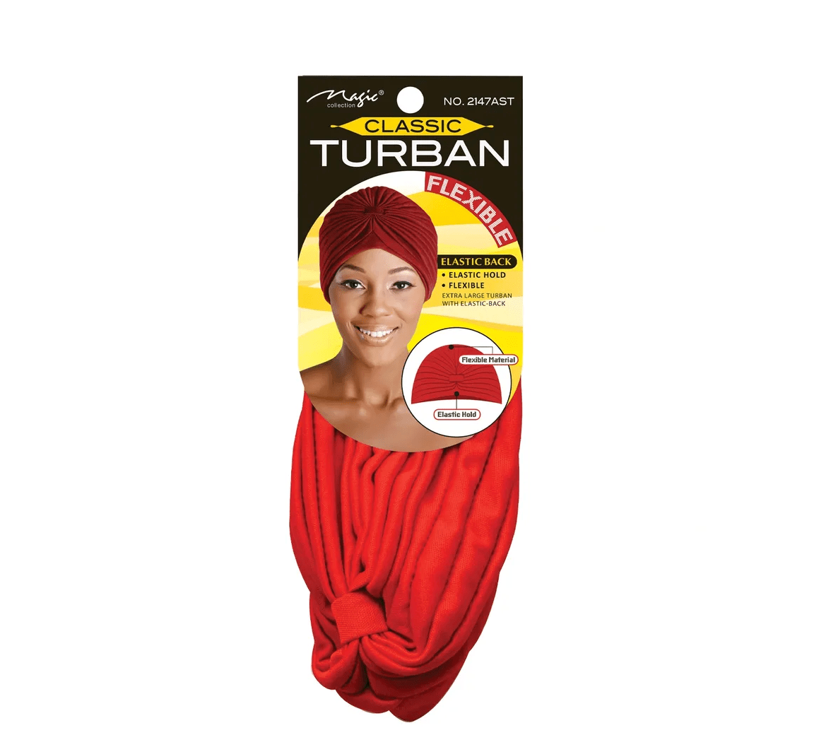 Magic Collection Classic Turban Elastic Hold & Flexible Style - Beauty Exchange Beauty Supply