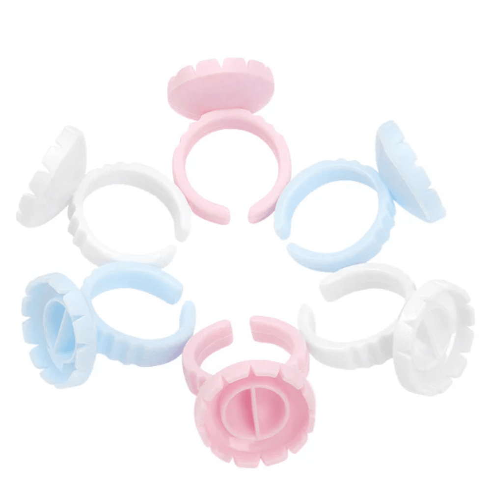 Magic Collection Glue Ring – Hands - Free Application for Lash & Nail Glue | 40 pcs | LEX001 | Adjustable & Disposable - Beauty Exchange Beauty Supply